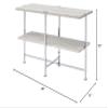 BOWERY HILL Contemporary Sofa Table in White Oak &Chrome view 3