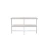 BOWERY HILL Contemporary Sofa Table in White Oak &Chrome view 4