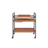 BOWERY HILL Contemporary Serving Cart in Honey Oak & Black view 3