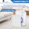 4 Pack C545 HEPA Replacement Filter S Compatible with Winix C545, B151, P150, 9300, Hepa Filter S, Part Number 1712-0096-00 and 2522-0058-00 view 2