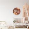 Personalized Wooden Name Sign for Girls Nursery Plaque Round Wall Decor 3D Effect Sign for Kids Room view 3