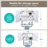 EXCELLO GLOBAL PRODUCTS 22" x 27.5 Barndoor Bathroom Wall Cabinet, Space Saver Storage Cabinet Kitchen Medicine Cabinet with Adjustable Shelf and Towel Bar, White view 2