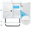 EXCELLO GLOBAL PRODUCTS 22" x 27.5 Barndoor Bathroom Wall Cabinet, Space Saver Storage Cabinet Kitchen Medicine Cabinet with Adjustable Shelf and Towel Bar, White view 4