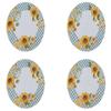 Sunflowers Forever Blue Plaid Kitchen or Dining Braided Placemats Set of 4 view 1