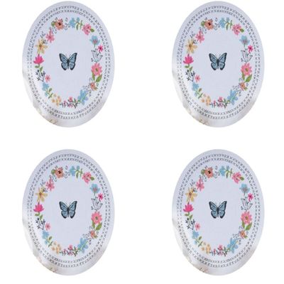 Wrapped in Grace Blooms Butterfly Braided Placemats Kitchen or Dining Set of 4