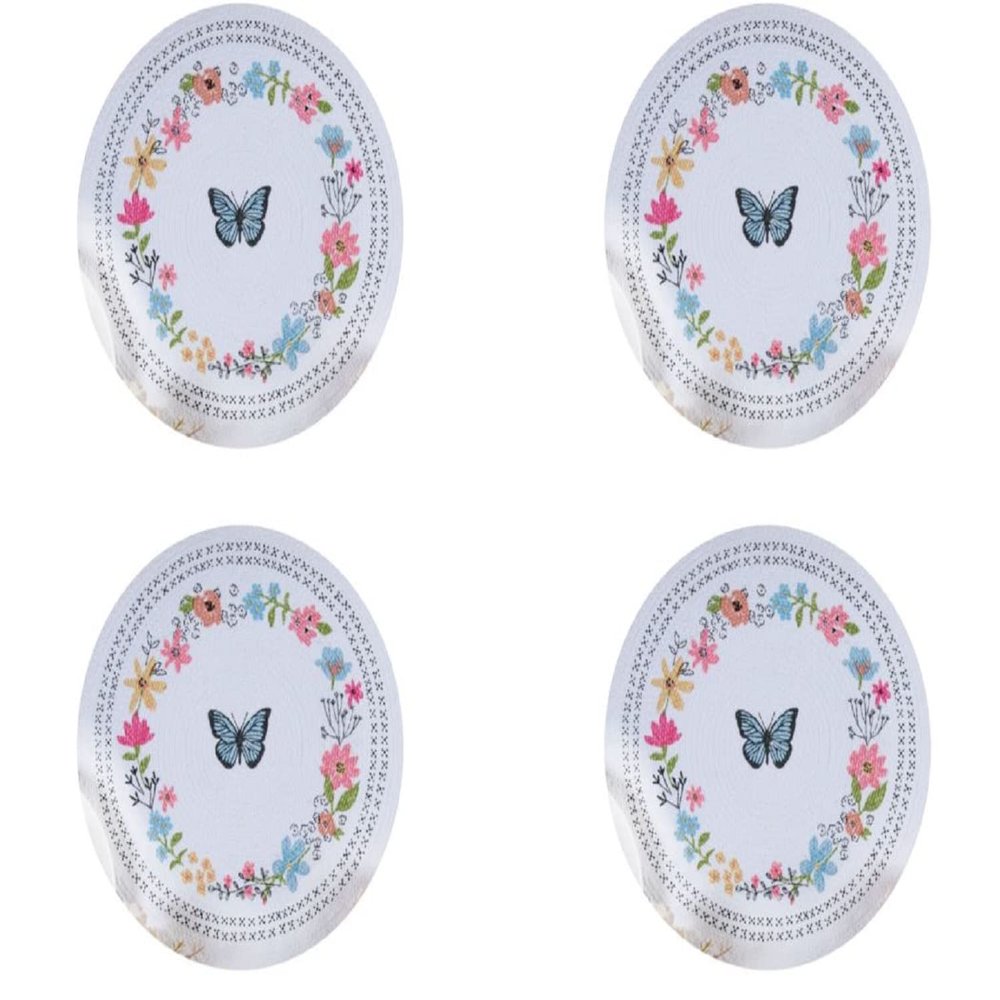 Wrapped in Grace Blooms Butterfly Braided Placemats Kitchen or Dining Set of 4