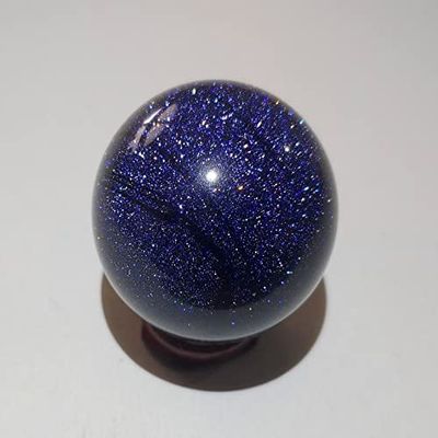 Blue Goldstone Sphere 50mm (2in) Chakra Healing Stone, 50mm / 2 inch