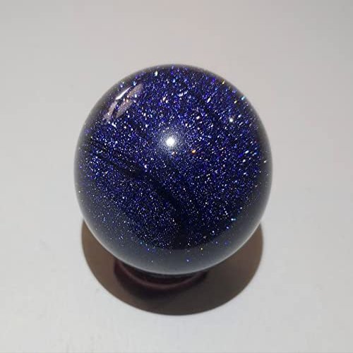Blue Goldstone Sphere 50mm (2in) Chakra Healing Stone, 50mm / 2 inch