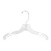 12 inch Wide Reinforced Clear Plastic Child Shirt Hangers with Swivel Hook and Notched Shoulders (Quantity 100) (Clear, 100) view 1
