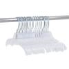 12 inch Wide Reinforced Clear Plastic Child Shirt Hangers with Swivel Hook and Notched Shoulders (Quantity 100) (Clear, 100) view 4
