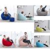 HWOEK Storage Bean Bag Chair Cover Storage Stuffed Animal Sofa Lazy Sack for Kids, Teens and Adults Big Beanbag Without Filling,Red,XXL view 4