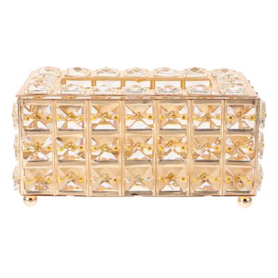 1pc Decorative Crystal Glass Tissue Box Holder Elegant Tissue Dispenser for Home Office and Dormitory Space-Saving Design Simple Structure for Easy Use for Living Room Bathroom and