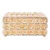 1pc Decorative Crystal Glass Tissue Box Holder Elegant Tissue Dispenser for Home Office and Dormitory Space-Saving Design Simple Structure for Easy Use for Living Room Bathroom and view 1