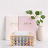 1pc Decorative Crystal Glass Tissue Box Holder Elegant Tissue Dispenser for Home Office and Dormitory Space-Saving Design Simple Structure for Easy Use for Living Room Bathroom and view 4
