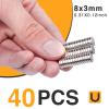 TRYMAG 40Pcs Small Rare Earth Refrigerator Magnets, 8x3mm view 3