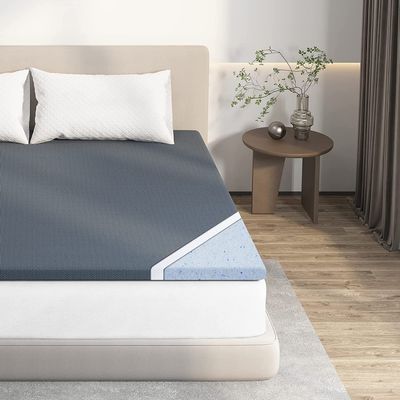 Avenco Gel Memory Foam Mattress Topper, Full Size Mattress Topper 2 Inch, Cooling Mattress Topper Full Size Bed with Breathable & Washable Cover, Gel-infused CertiPUR-US Foam for Pressure-Relief, Grey