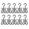 LIOOBO 10Pcs Shoe Rack Shoes Hangers Drying Rack Towel Hook Double Hook Hanging Shoe Organizer for Home Kitchen Storage Black view 1