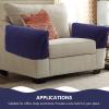FOMIYES 2pcs Sofa Armrest Covers - Slip Stretch Couch Armrest Covers Furniture Armchair Protector Slipcovers Arm Guard Sleeve for Chairs Recliner Dogs Cats Pets Cloth view 3
