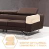 FOMIYES Universal Elastic Sofa Armrest Covers - Beige Couch Arm Protectors for Home, Office, and Furniture Decor, Anti-Slip Polyester Slipcovers, 16.92 X 7.87 X 6.69 Inches, 2pcs view 4