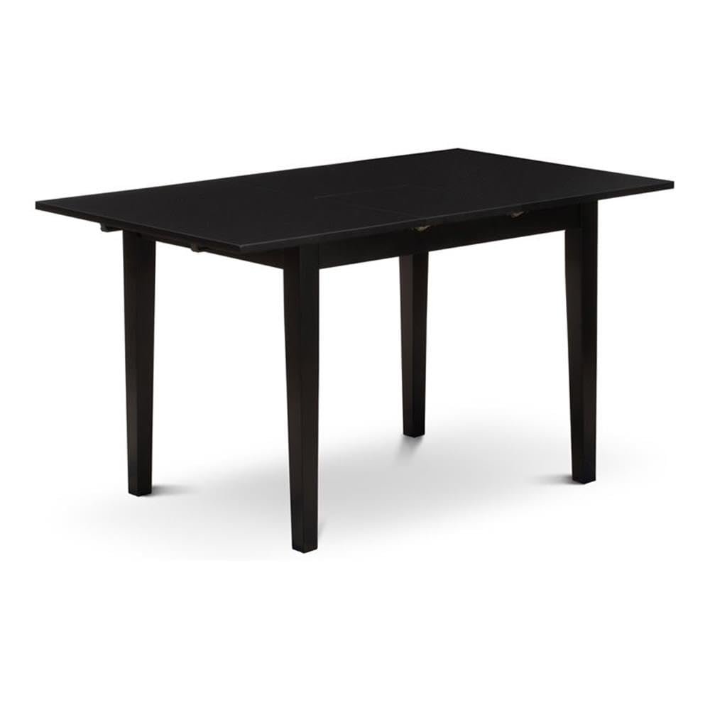 Pemberly Row Rectangular Wood Dining Table in Black, 29" H x 32" W x 54" D