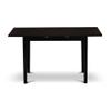 Pemberly Row Rectangular Wood Dining Table in Black, 29" H x 32" W x 54" D view 4