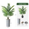 Artificial Tree in Contemporary Geometric Pattern Planter, Fake Areca Tropical Palm Silk Tree for Indoor and Outdoor Home Decoration - 66" Overall Tall (Plant Pot Plus Tree) view 3