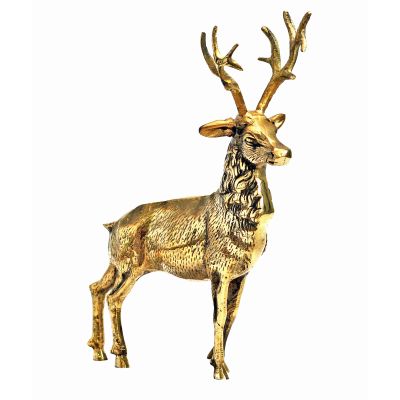 Anatolica Brass Stag Sculpture Deer Figurine