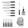 Cuisinart 15-Piece Knife Set with Block, High Carbon Stainless Steel, Forged Triple Rivet, Black/Gray C77BTR-15PG view 3