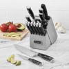 Cuisinart 15-Piece Knife Set with Block, High Carbon Stainless Steel, Forged Triple Rivet, Black/Gray C77BTR-15PG view 4