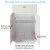 DINDON 2 Tier Pull Out Cabinet Organizer (17" W X 21" D), Double Tier Wire Basket Slide Out Shelf Storage for Kitchen Base Cabinet, Chrome Finish view 4