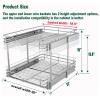 DINDON 2 Tier Pull Out Cabinet Organizer (20" W X 21" D), Double Tier Wire Basket Slide Out Shelf Storage for Kitchen Base Cabinet Organization for Kitchen, Pantry, Bathroom, Chrome view 3