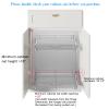 DINDON 2 Tier Pull Out Cabinet Organizer (20" W X 21" D), Double Tier Wire Basket Slide Out Shelf Storage for Kitchen Base Cabinet Organization for Kitchen, Pantry, Bathroom, Chrome view 4