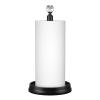 KASUNTO Crystal Head Paper Towel Holder - Steel Countertop Stand for Kitchen, Bars & Dining Tables - Fits Standard & Jumbo Rolls - Matte Black view 1
