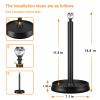KASUNTO Crystal Head Paper Towel Holder - Steel Countertop Stand for Kitchen, Bars & Dining Tables - Fits Standard & Jumbo Rolls - Matte Black view 2
