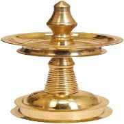 Brass Kerala Nilavilakku (6 inch) Brass Table Diya (Height: 6 inch)