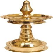 Brass Kerala Nilavilakku (6 inch) Brass Table Diya (Height: 6 inch)
