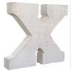 ABELOTS Large Wood Letter Distressed White Wash Alphabet Wall Dcor Monogram Letter Alphabet Letters Free Standing Letters Wall Letters (X) view 2
