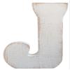 ABELOTS Large Distressed White Wash Alphabet Wall Decor Monogram Letter (J) view 1