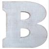ABELOTS Large Wood Letter Distressed White Wash Alphabet Wall Dcor Monogram Letter Alphabet Letters Free Standing Letters Wall Letters (B) view 1