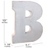 ABELOTS Large Wood Letter Distressed White Wash Alphabet Wall Dcor Monogram Letter Alphabet Letters Free Standing Letters Wall Letters (B) view 3