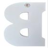 ABELOTS Large Wood Letter Distressed White Wash Alphabet Wall Dcor Monogram Letter Alphabet Letters Free Standing Letters Wall Letters (B) view 4