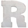 ABELOTS Large Wood Letter Distressed White Wash Alphabet Wall Dcor Monogram Letter Alphabet Letters Free Standing Letters Wall Letters(R) view 1