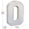 ABELOTS Large Wood Letter Distressed White Wash Alphabet Wall Dcor Monogram Letter Alphabet Letters Free Standing Letters Wall Letters (O) view 3