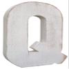ABELOTS Large Wood Distressed White Wash Alphabet Wall Decor Monogram Letter - Free Standing Wall Letters (Q) view 2