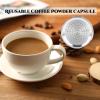Reusable Coffee Pods, Washable Stainless Steel Refillable Coffee Powder Capsule for Senseo HD6592 Coffee Maker view 2