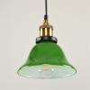 Demeanor LED Chandeliers, American Retro Nostalgic Industrial Style Restaurant Creative Bar Coffee Shop Green Glass Art Coffee Chandelier (Size : 19CM) view 2