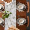 Marble Table Runner-Cotton Linen-Long 120 inche White Gray Gold Dresser Scarves,Texture Tablerunner for Kitchen Coffee/Dining/Sofa/End Table Bedroom Home Living Room,Scarfs Decor for Holiday Dinner view 2