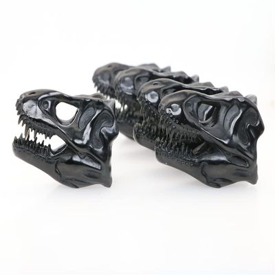 1pc 3" Obsidian Stone Carved Dinosaurs Tyrannosaurus Crystal Skull Crystal Healing Realistic Energy Reiki Gemstone Collectible Figurine