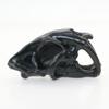 1pc 3" Obsidian Stone Carved Saber-Toothed Tiger Crystal Skull Crystal Healing Realistic Energy Reiki Gemstone Collectible Figurine view 2