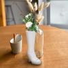 DOITOOL High-Heeled Shoes Vase Decorative Resin Craft Modern Flower Container for Home Office Decor Creative Desktop Ornament for Flowers Unique Holidays view 3